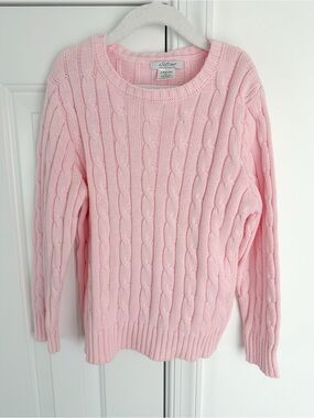 A soft idea light pink cable knit sweater 4T EUC